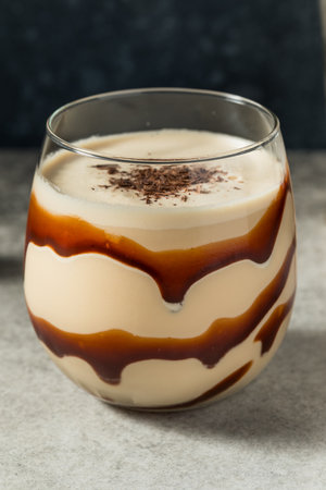 Boozy Frozen Chocolate Mudslide Cocktail with Coffee Liquorの写真素材