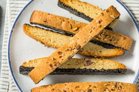 Chocolate and Almond Biscotti Pastry with Espresso Coffee