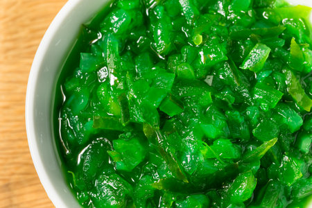 Chicago Style Neon Pickle Relish in a Bowl