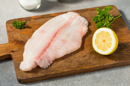 Organic Raw White Catfish Filet Ready to Cook