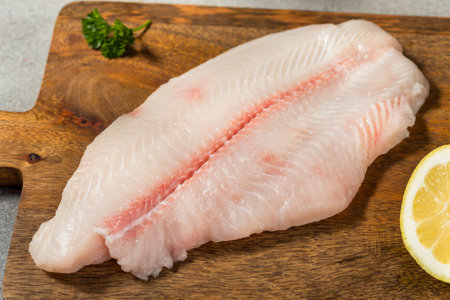 Organic Raw White Catfish Filet Ready to Cook