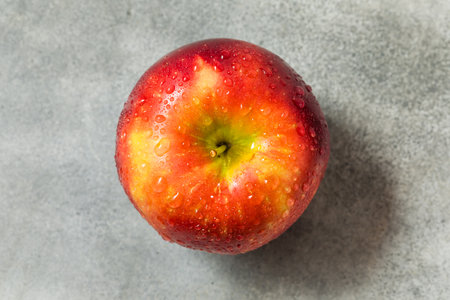 Organic Raw Red Apples in a Bunch Ready to Eat
