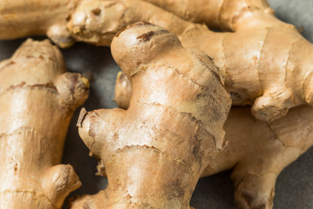 Raw Organic Ginger Root Spice Ready to Cook With