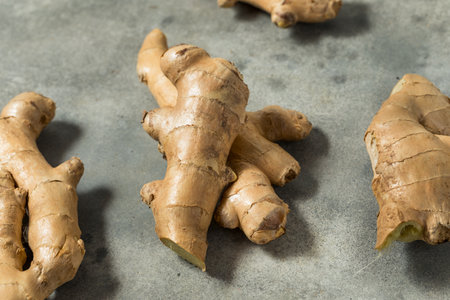 Raw Organic Ginger Root Spice Ready to Cook With