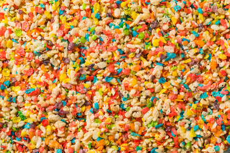 Homemade Fruity Rice Crispy Treats with Marshmallowsの写真素材