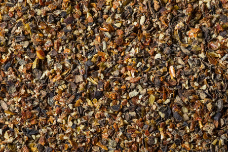 Dry Organic Ground California Pepper Spice in a Bowl