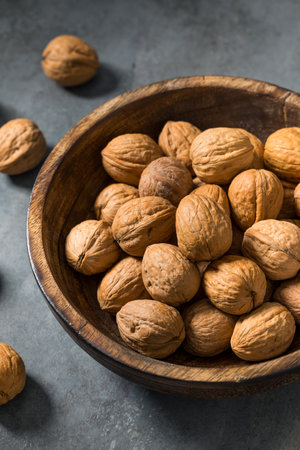 Organic Raw Walnuts in the Shell Ready to Eat