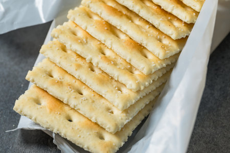 Healthy Saltine Soda Crackers with Sea Salt