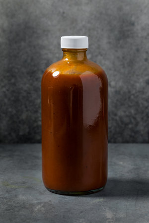 Homemade Spicy BBQ Barbecue Sauce Ready to Eatの写真素材