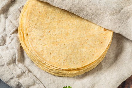 Homemade Organic Mexican Corn Tortillas Ready to Use