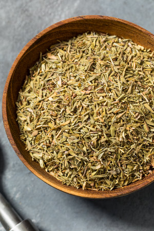 Organic Healthy Dried Thyme Spice in a Bowl
