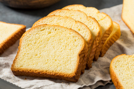 Buttery Homemade Sweet Brioche Bread Cut into Slices