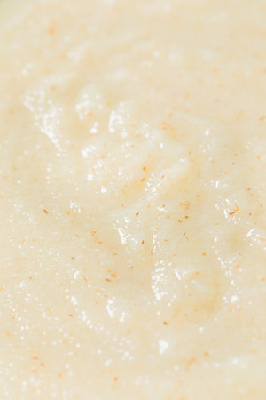 Healthy Homemade Breakfast Farina Porridge in a Bowl with Butterの写真素材