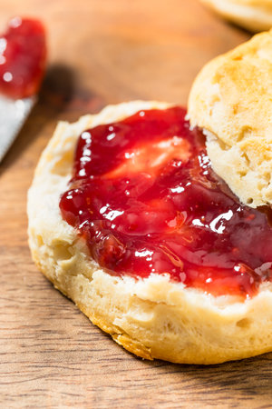 Buttery Buttermilk Biscuits and Strawberry Jam for Breakfast
