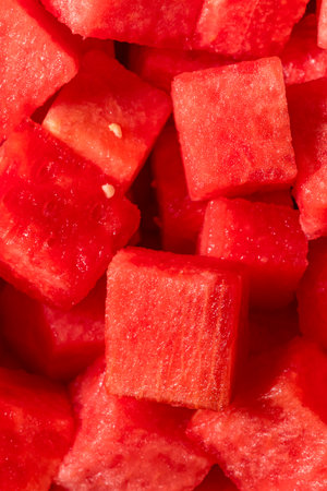 Raw Organic Red Cut Watermelon in a Bowl for a Snack