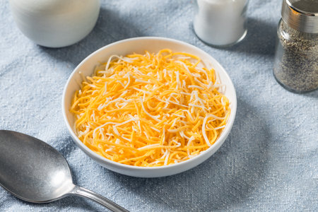 Mexican Pepper Jack Shredded Cheese in a Bowl for Cooking