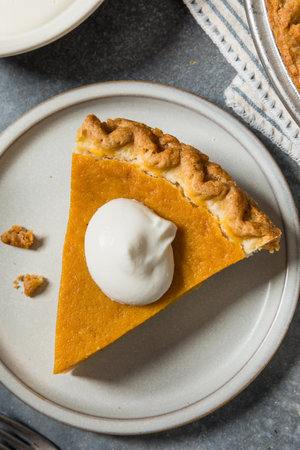 Homemade Festive Sweet Potato Pie for Thanksgiving and Christmasの写真素材