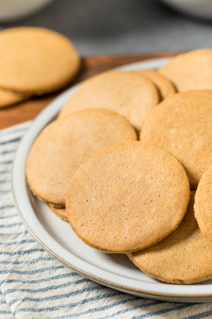 Sweet Homemade Gingersnap Cookies for the Holidaysの写真素材