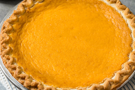 Homemade Festive Sweet Potato Pie for Thanksgiving and Christmasの写真素材