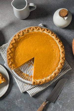 Homemade Festive Sweet Potato Pie for Thanksgiving and Christmasの写真素材