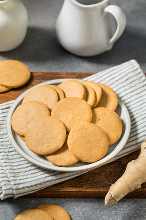 Sweet Homemade Gingersnap Cookies for the Holidaysの写真素材
