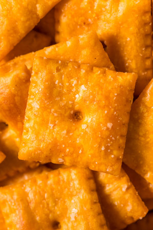 Savory Salty Cheese Cracker Squares to Snack on in a Bowl