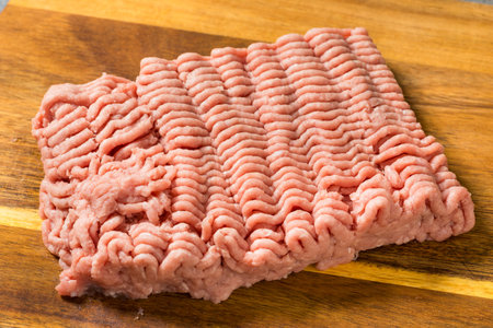 Raw Ground Minced Turkey Meat Ready to Cook With