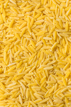 Organic Dry Italian Orzo Pasta Ready to Cookの写真素材