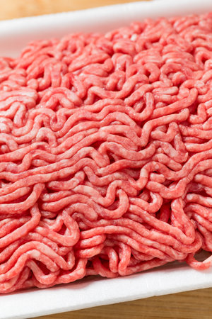 Raw Organic Grass Fed Packaged Ground Beef Ready to Cook