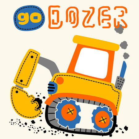 Vector cartoon illustration of construction vehicleのイラスト素材