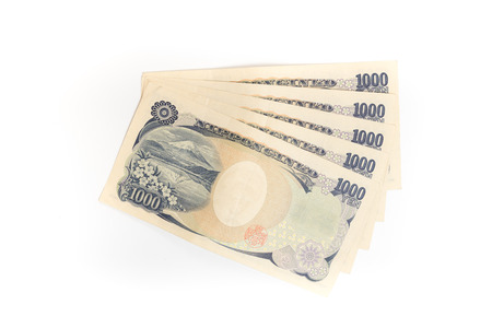 Japanese currency banknotes, 1,000 YEN isolated