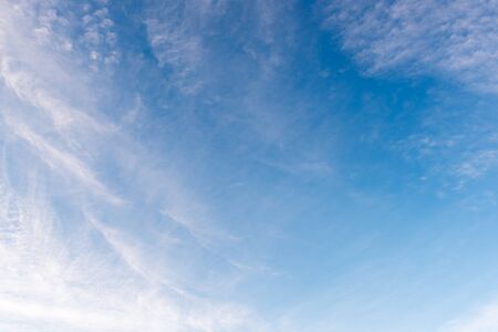 Beautiful blue sky white clouds backgroundの写真素材