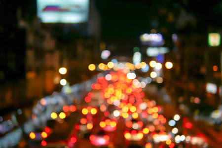 Cityscape bokeh, Blurred Photo, cityscape at twilight time in Bangkok, Thailand