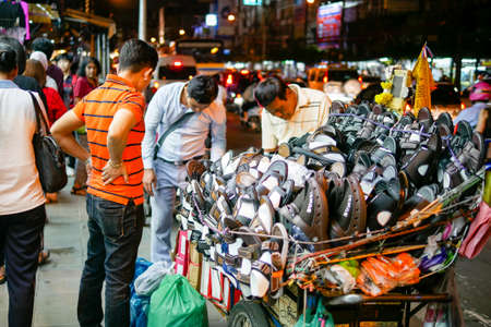 BANGKOK, THAILAND - JANUARY 11, 2018: Many people are walking and shopping in Pratunam market, the...