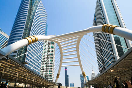 The bridge of sathorn intersection is openning for connected between BTS sky train and BRT...