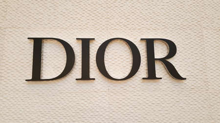 BANGKOK, THAILAND - MAY 4, 2019: Dior logo in front of official store that located on Iconsiam shopping mall in Bangkok, Thailandのeditorial素材