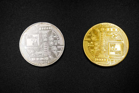 physical version of bitcoin that is a new virtual money world cryptocurrency and digital payment...