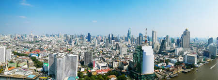 beautiful panorama cityscape of Bangkok city,Thailand