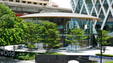 Bangkok, Thailand - July 29, 2020: Apple Central World, the second flagship store in Thailand is preparing to officially opened at CentralWorld shopping mall.のeditorial素材