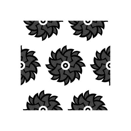 Abstract Floral mandala design concept  isolated on white background is in Seamless patternのイラスト素材