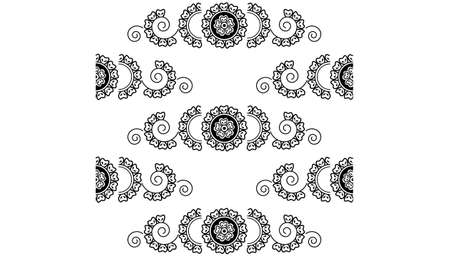 Abstract floral petal art isolated on white background is in Seamless patternのイラスト素材