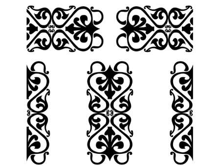 Vintage abstract floral art isolated on white background is in Seamless patternのイラスト素材