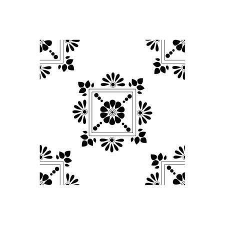Abstract Floral mandala design concept  isolated on white background is in Seamless patternのイラスト素材