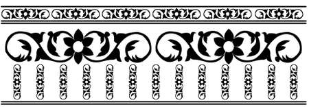 Indian Traditional and Cultural Saree border design concept of floral art is in Seamless patternのイラスト素材