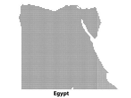 Vector halftone Dotted map of Egypt country for your design, Travel Illustration concept.のイラスト素材