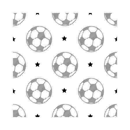 Abstract geometric Football, soccer ball seamless patternのイラスト素材