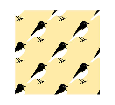 Colorful bird vector art on white background is in Seamless patternのイラスト素材