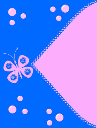 Greeting card design concept of pearls with butterfly - vector illustrationのイラスト素材
