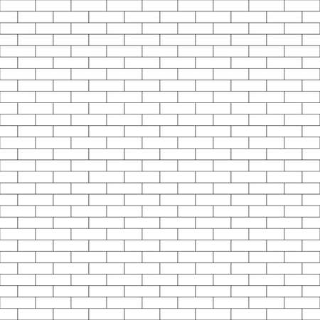 Bricks texture line art isolated on white background is in Seamless pattern - vector illustrationのイラスト素材