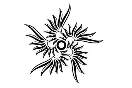 Eagle wide wings concept of Mandala design isolated on white background - vector illustrationのイラスト素材